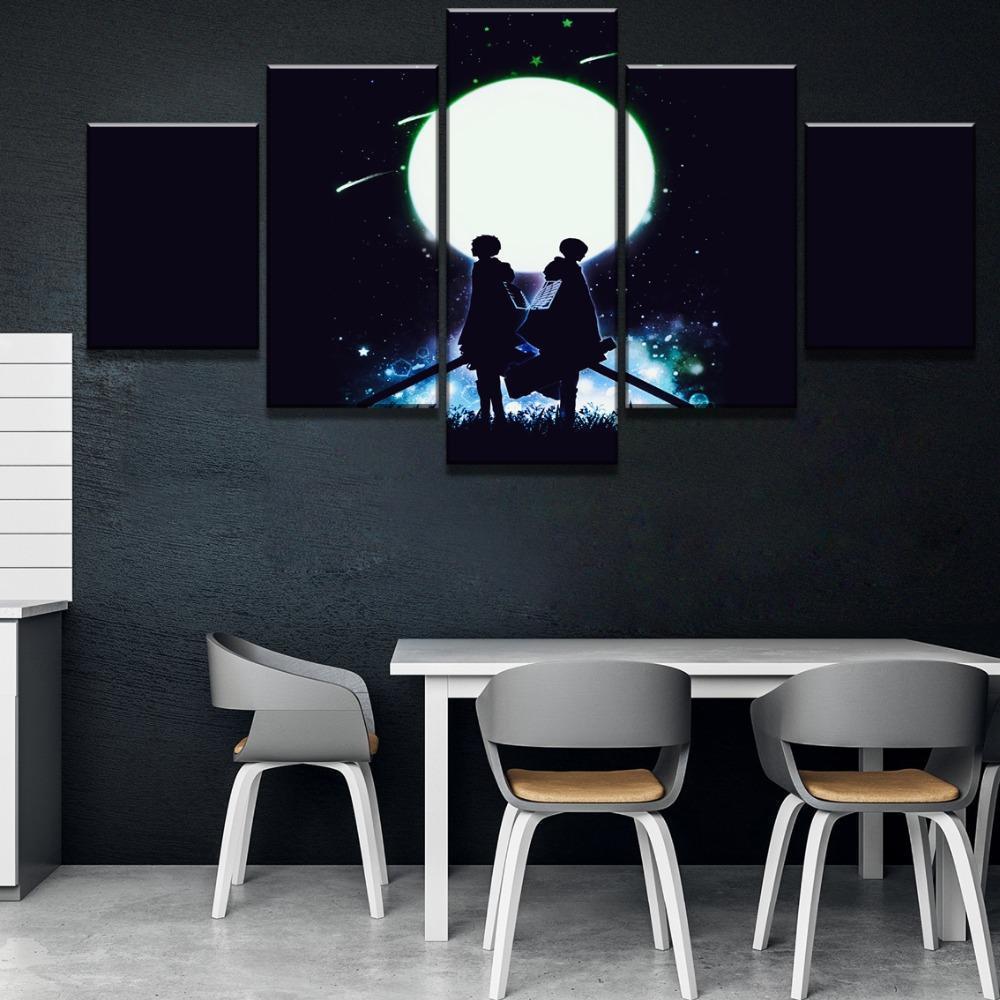 Attack On Titan Levi And Eren Poster 3 Anime Canvas Wall Art