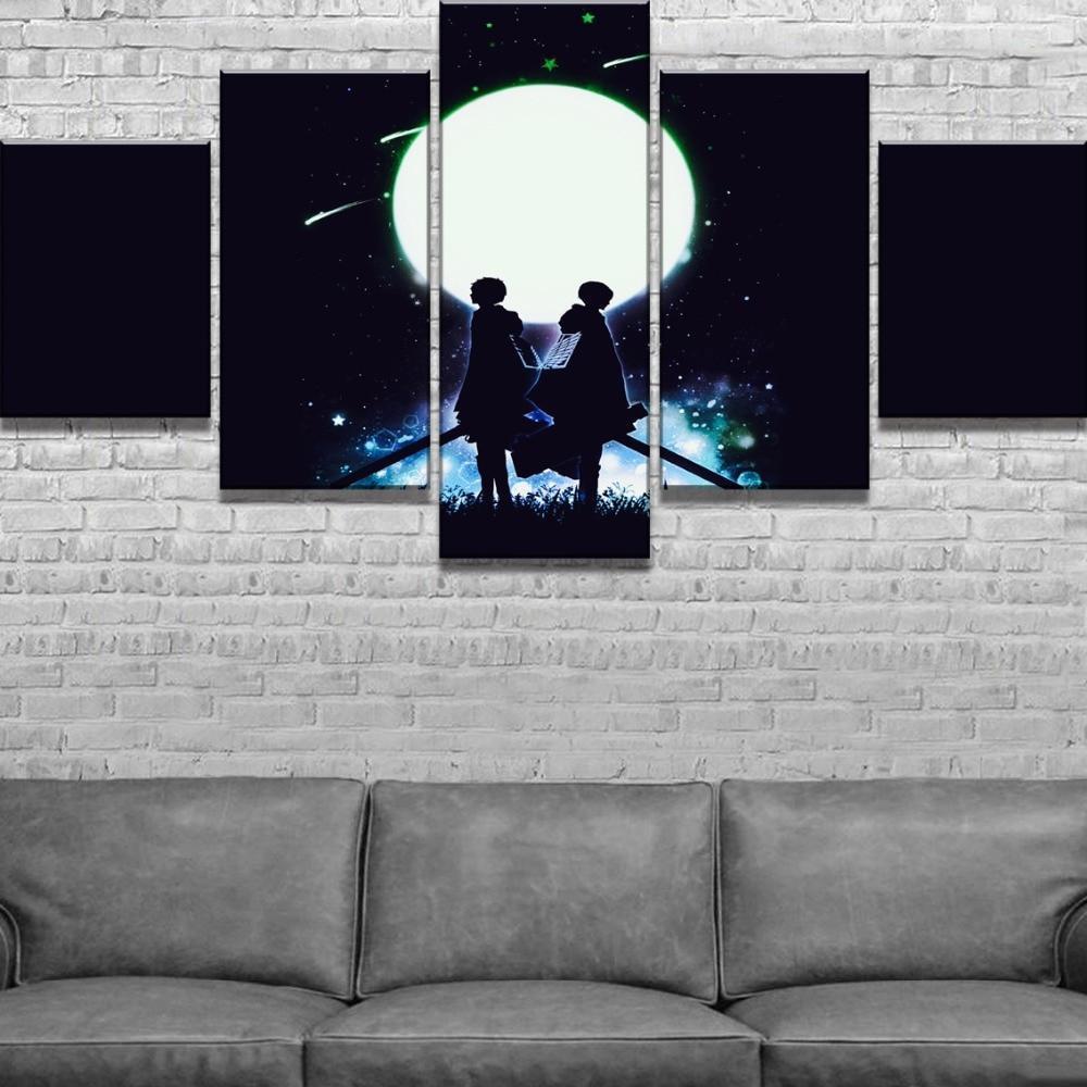 Attack On Titan Levi And Eren Poster 3 Anime Canvas Wall Art