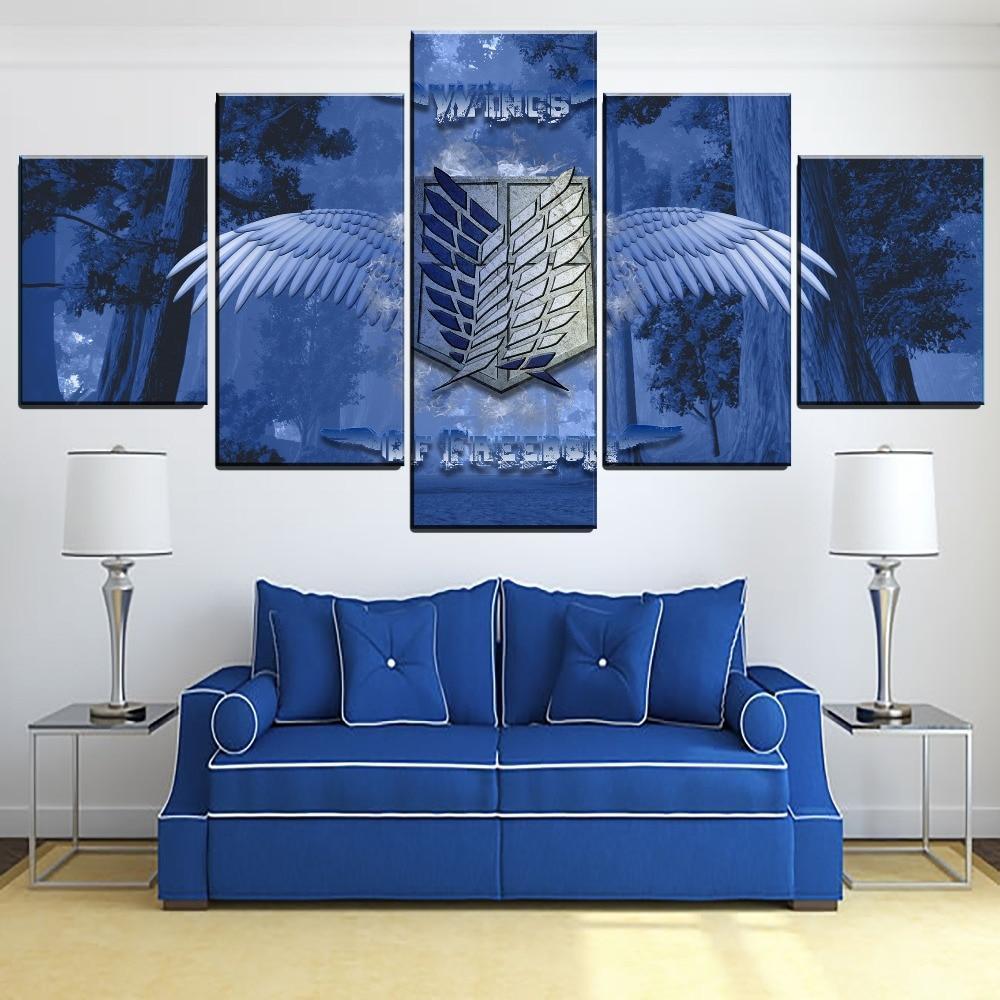 Attack On Titan The Symbol Of Scouting Legion Poster 4 Anime Canvas Wall Art