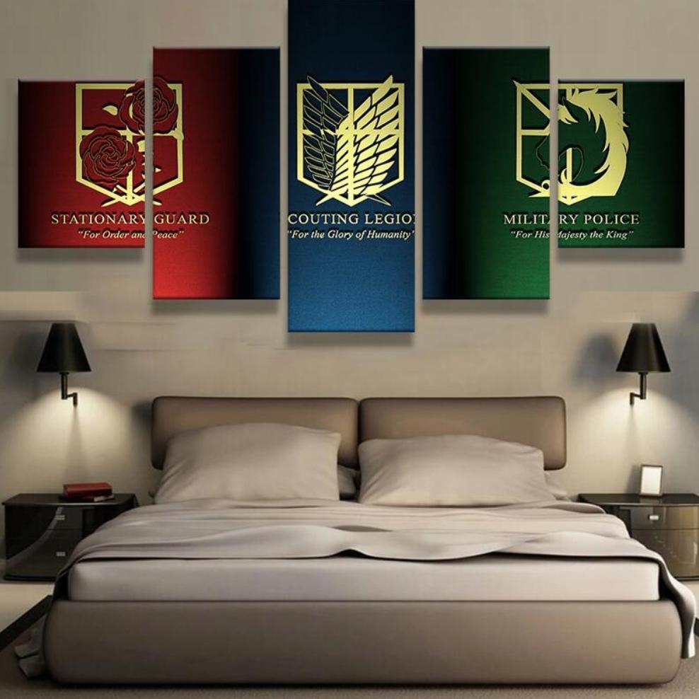 Attack On Titan The Symbols Anime Canvas Wall Art
