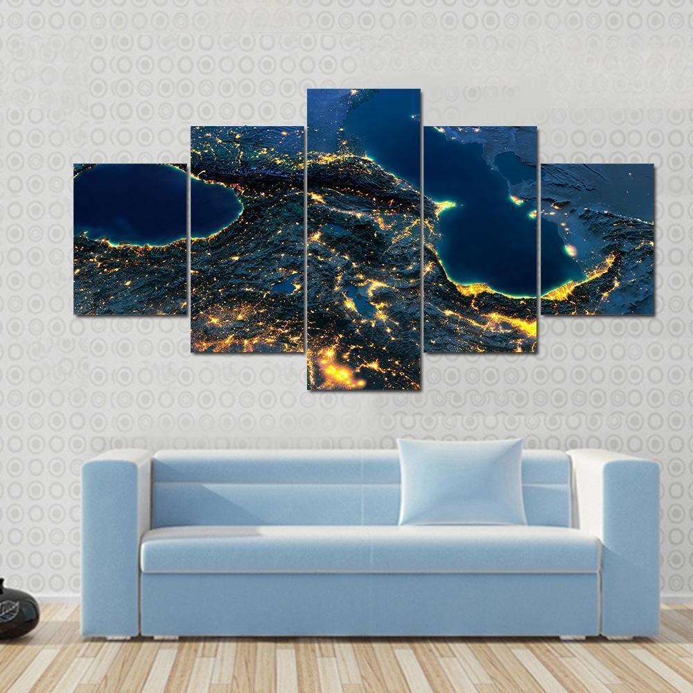 Aucasus And The Caspian Sea Nature Canvas Wall Art