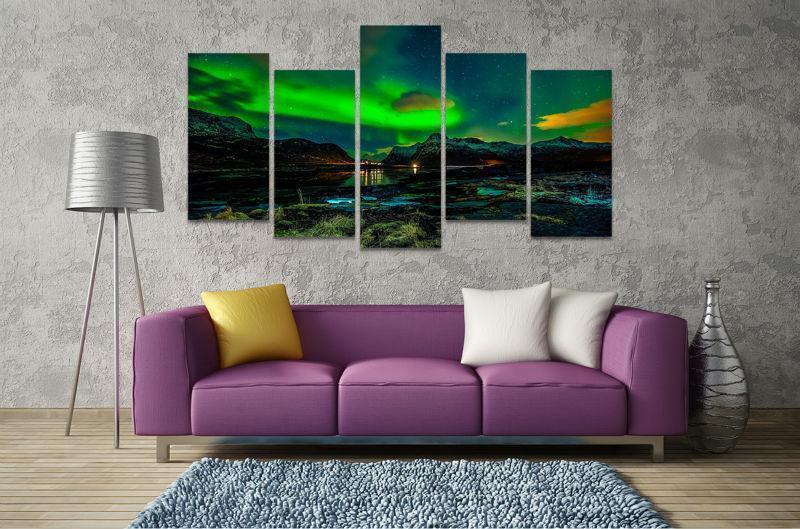 Aurora Borealis 1 Nature Canvas Wall Art