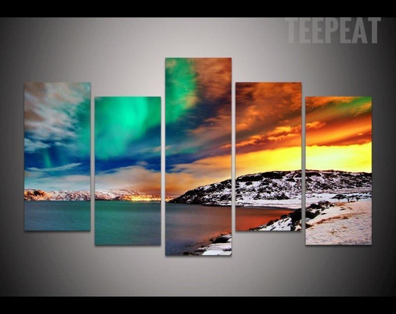 Aurora Borealis 2 Nature Canvas Wall Art