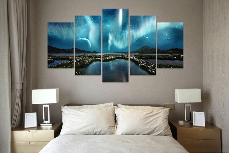 Aurora Borealis Fantasy Nature Canvas Wall Art