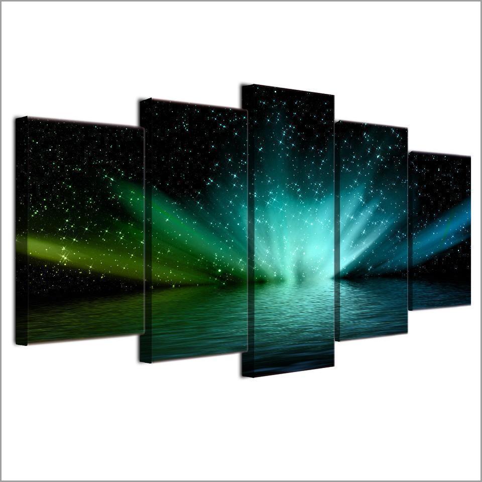 Aurora Borealis (the Northern Lights) Space Universe Canvas Wall Art