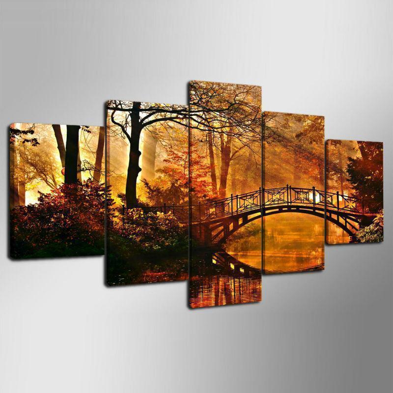 Autumn Scenery Modernative Nature Canvas Wall Art