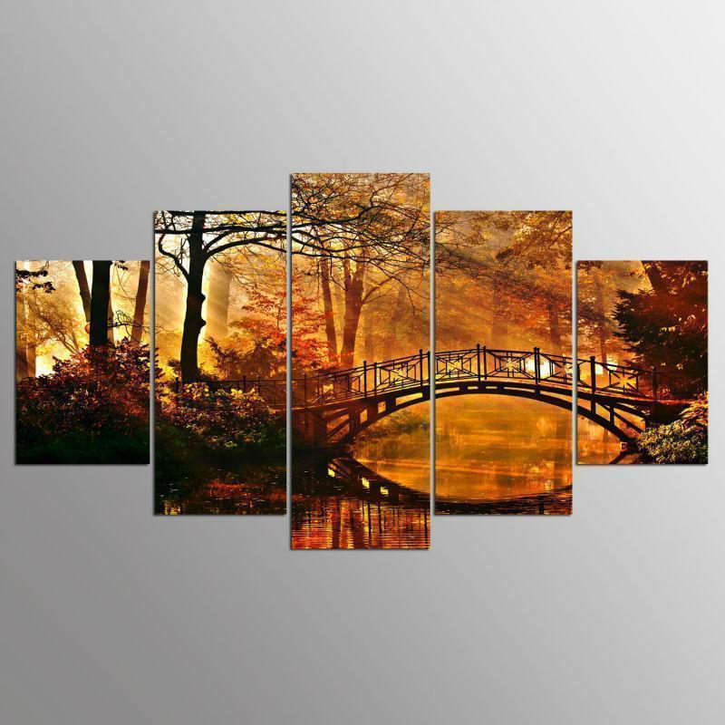Autumn Scenery Modernative Nature Canvas Wall Art