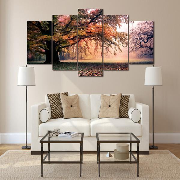 Autumn Tree Forest Nature Canvas Wall Art