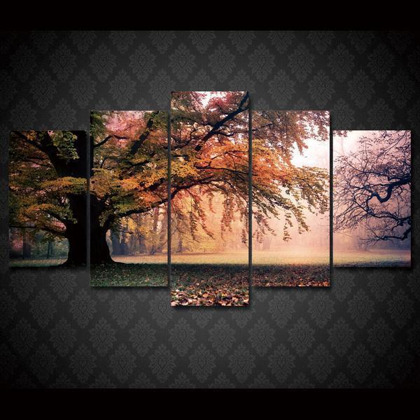 Autumn Tree Forest Nature Canvas Wall Art