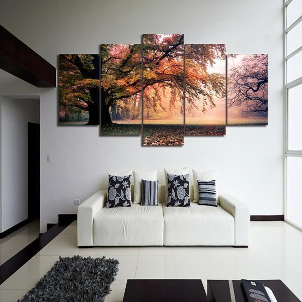 Autumn Tree Forest Nature Canvas Wall Art