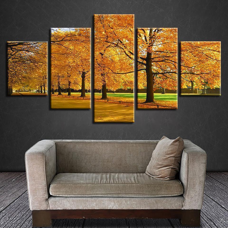 Autumn Tree Landscape Nature Canvas Wall Art