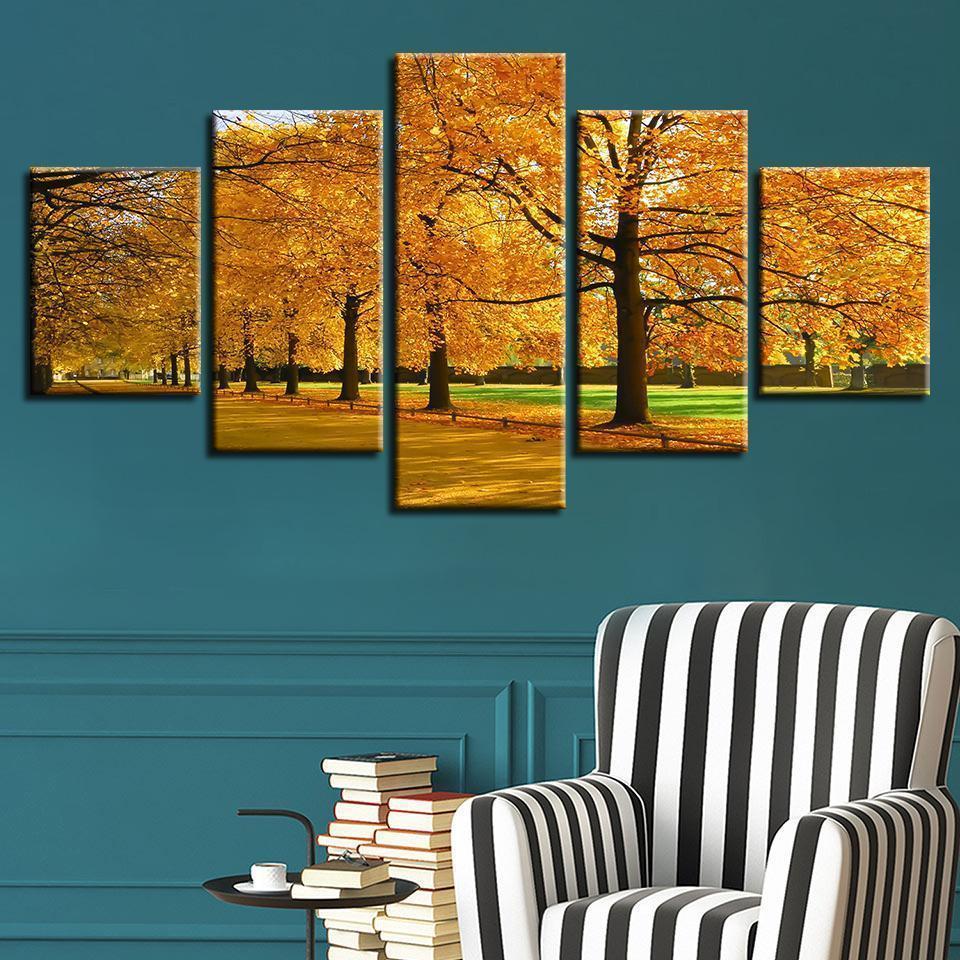 Autumn Tree Landscape Nature Canvas Wall Art
