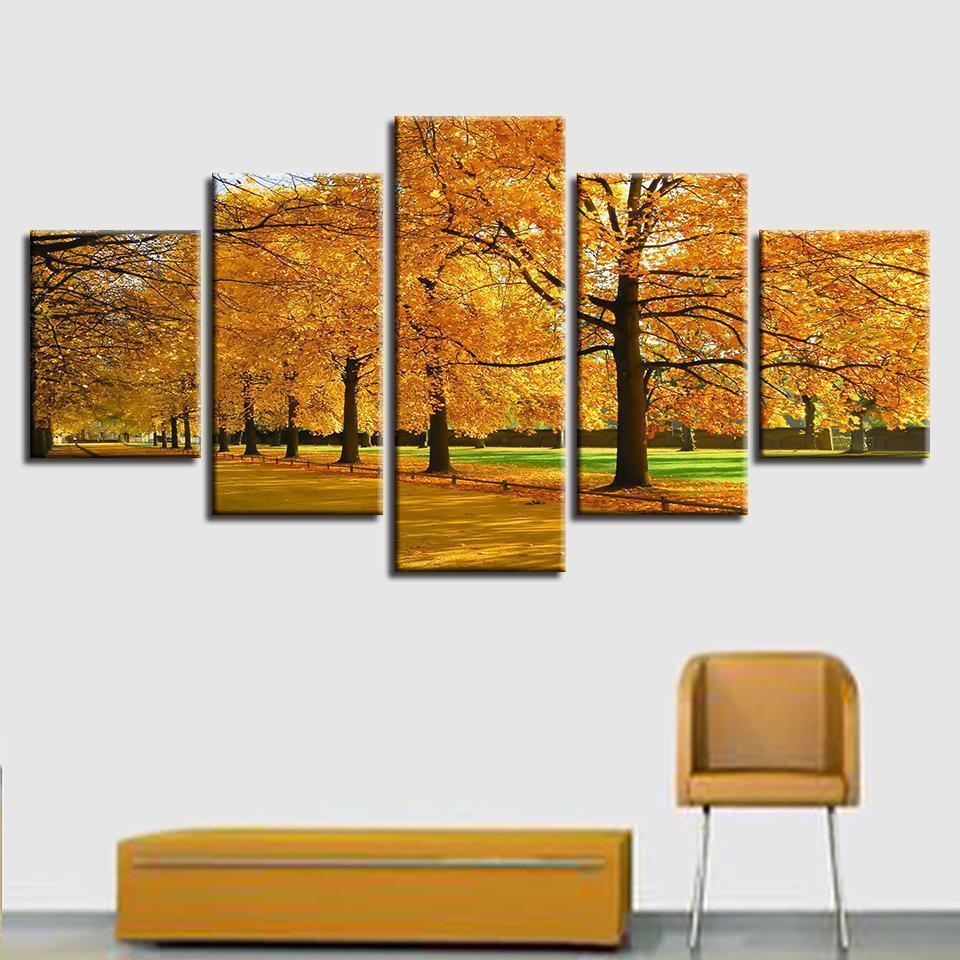 Autumn Tree Landscape Nature Canvas Wall Art