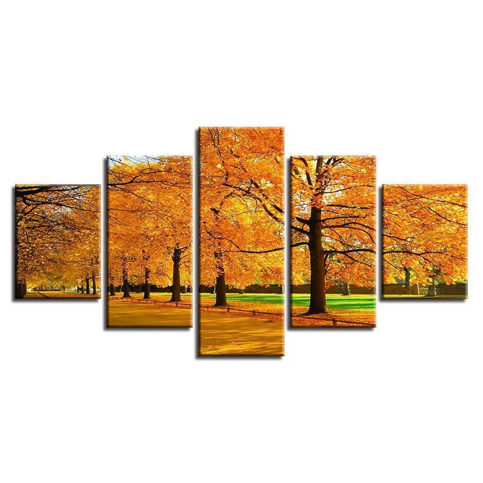 Autumn Tree Landscape Nature Canvas Wall Art