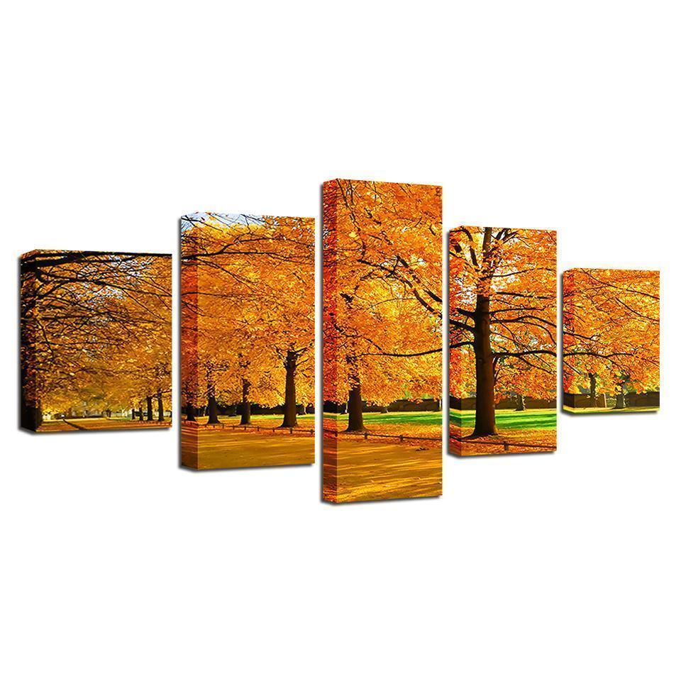 Autumn Tree Landscape Nature Canvas Wall Art
