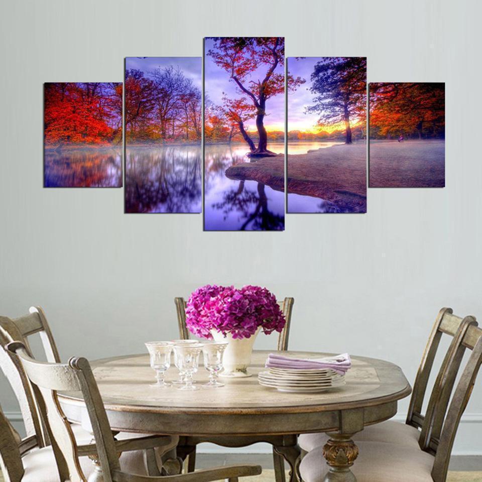 Autumn Tree Scenery Nature Canvas Wall Art