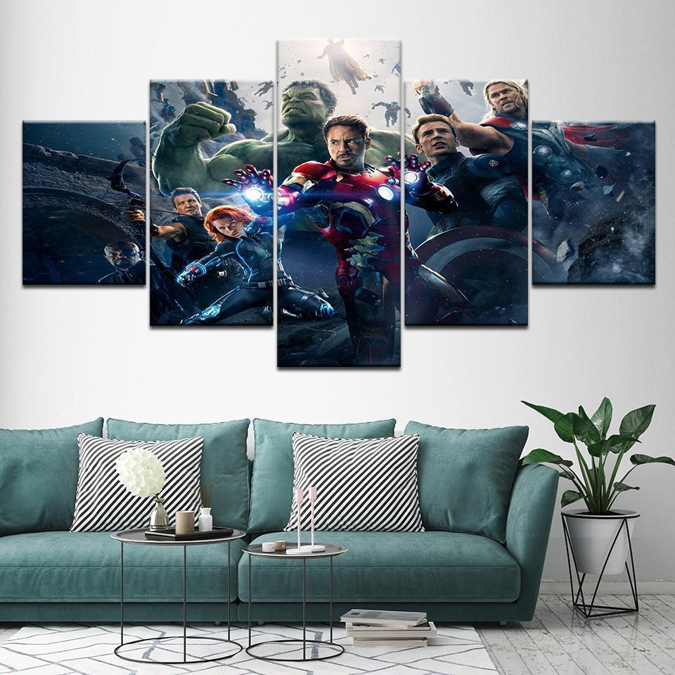 Avengers 2 Age Of Ultron Poster Marvel Canvas Wall Art