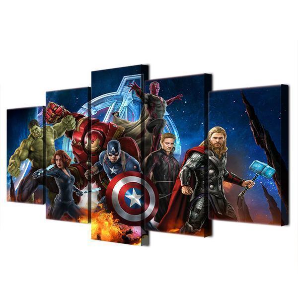 Avengers Animation Comics Marvel Canvas Wall Art
