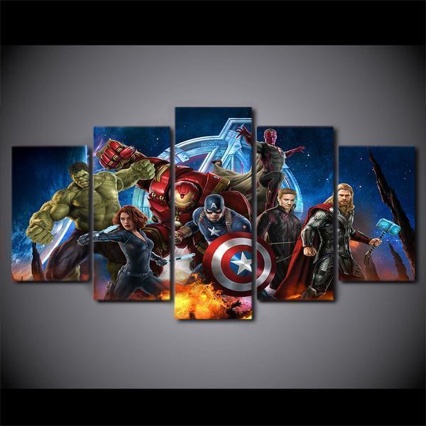 Avengers Animation Comics Marvel Canvas Wall Art