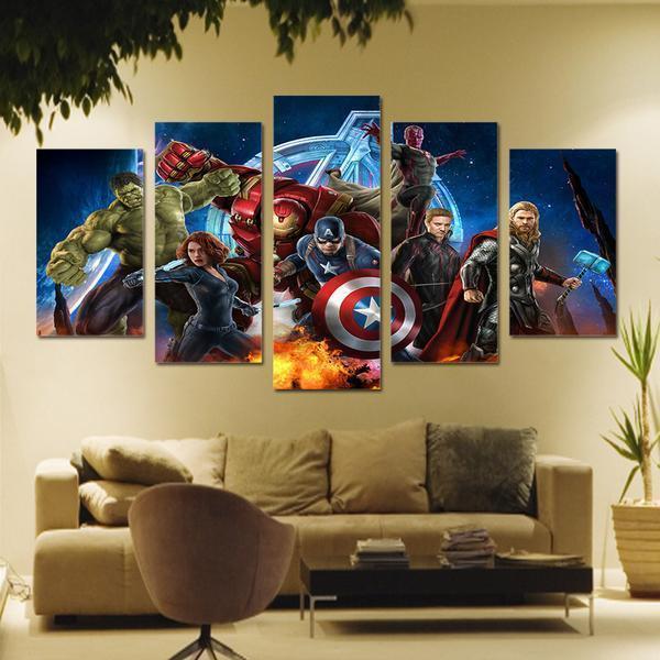 Avengers Animation Comics Marvel Canvas Wall Art