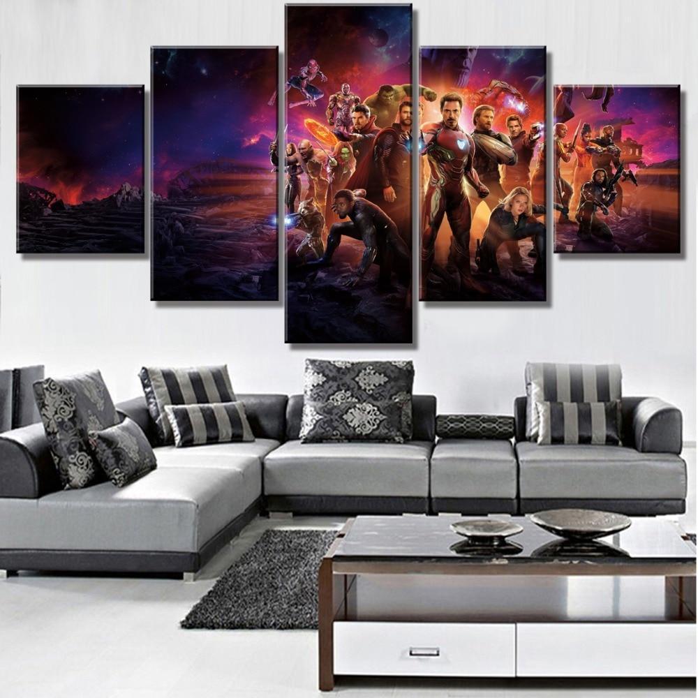 Avengers Infinity War Characters 2 Movie Canvas Wall Art