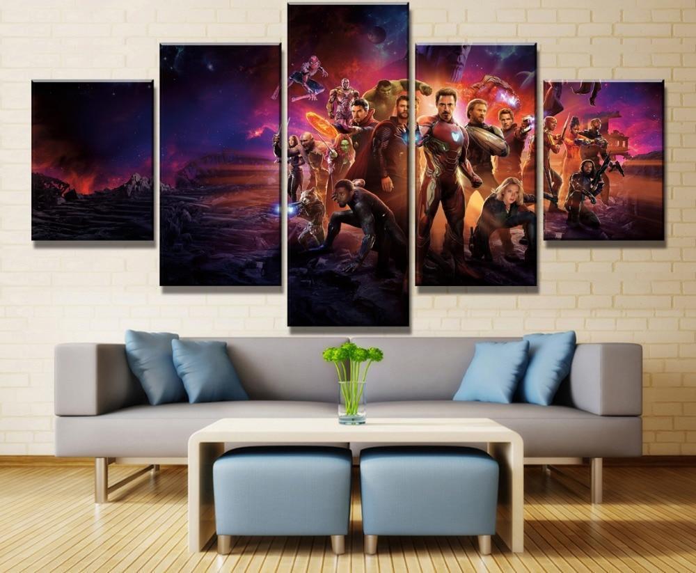 Avengers Infinity War Characters 2 Movie Canvas Wall Art