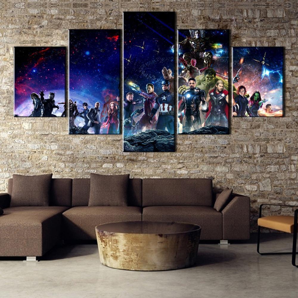 Avengers Infinity War Characters 3 Movie Canvas Wall Art