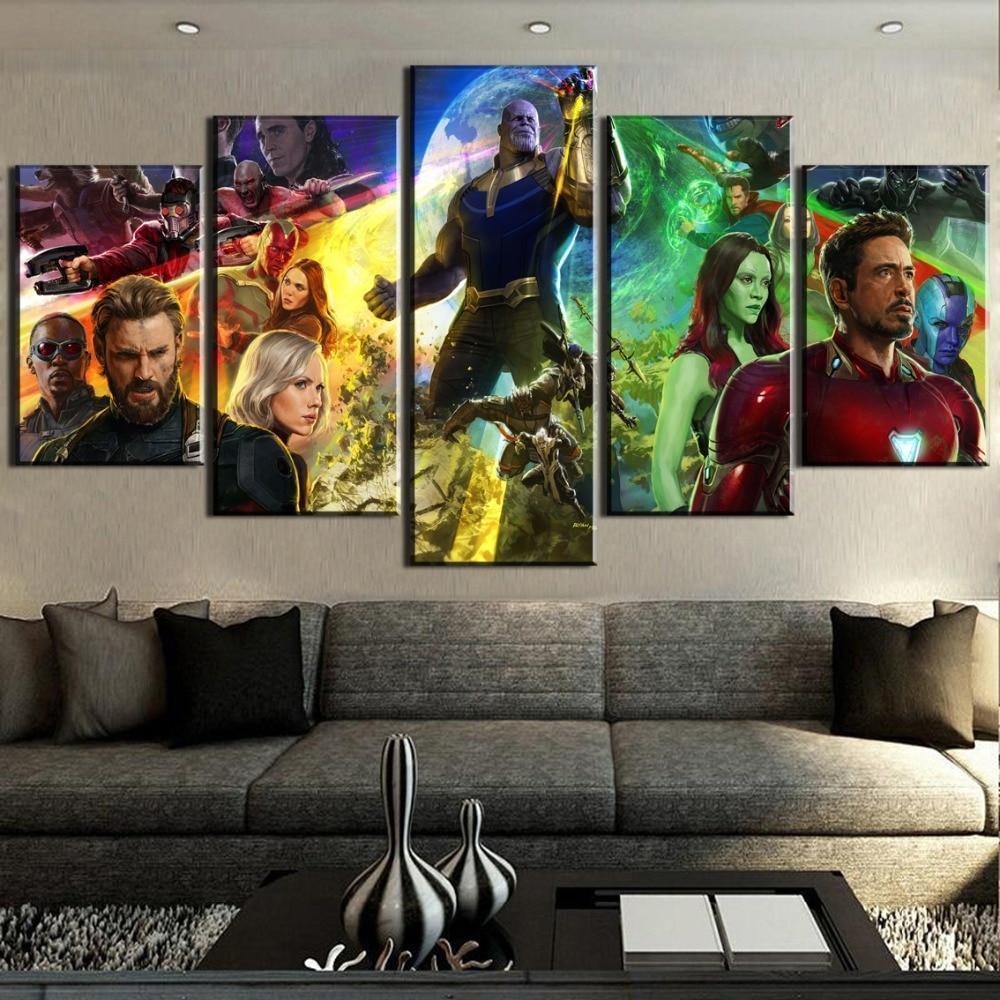 Avengers Infinity War Characters Movie Canvas Wall Art