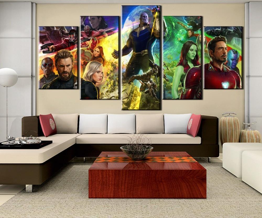Avengers Infinity War Characters Movie Canvas Wall Art