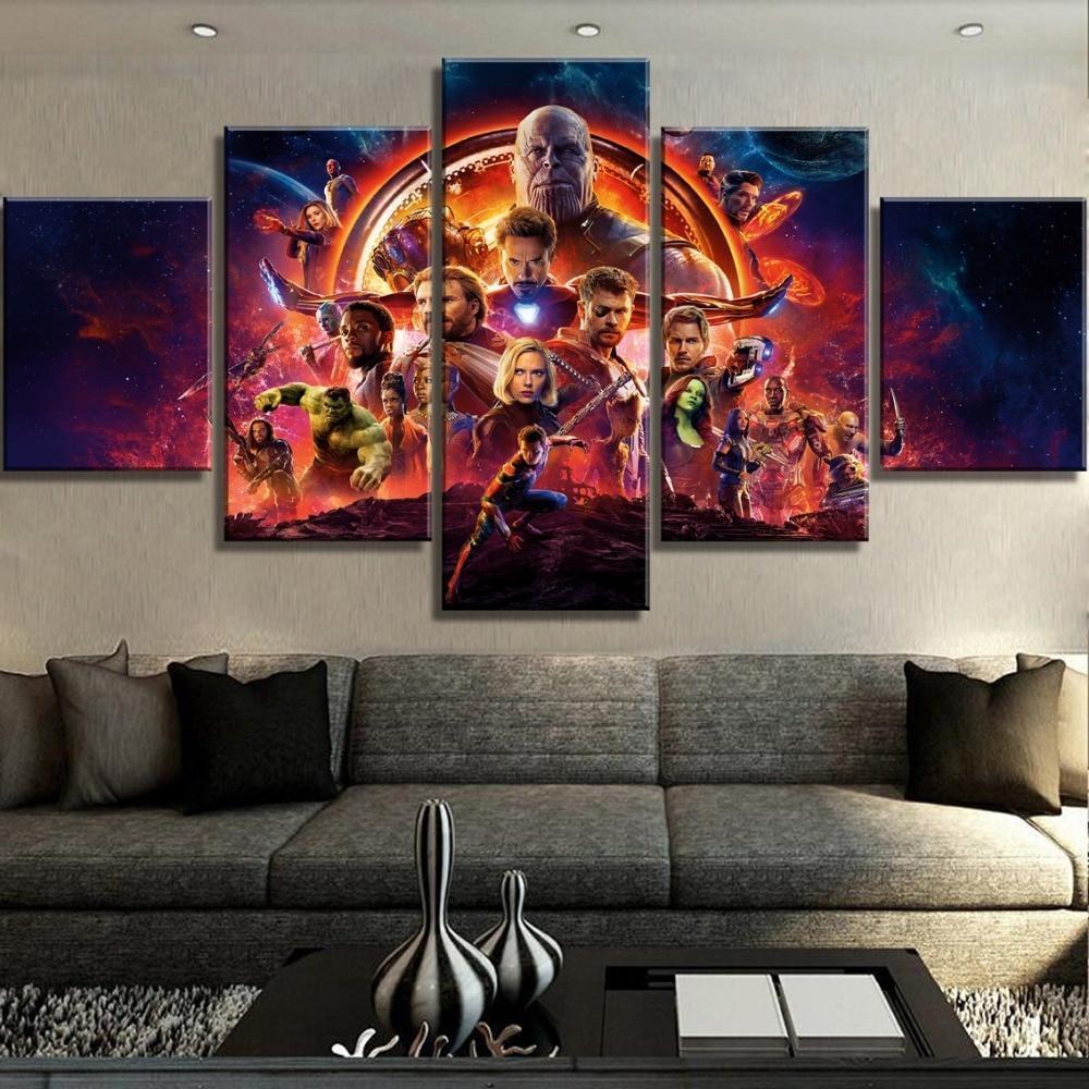 Avengers Infinity War Poster Movie Canvas Wall Art