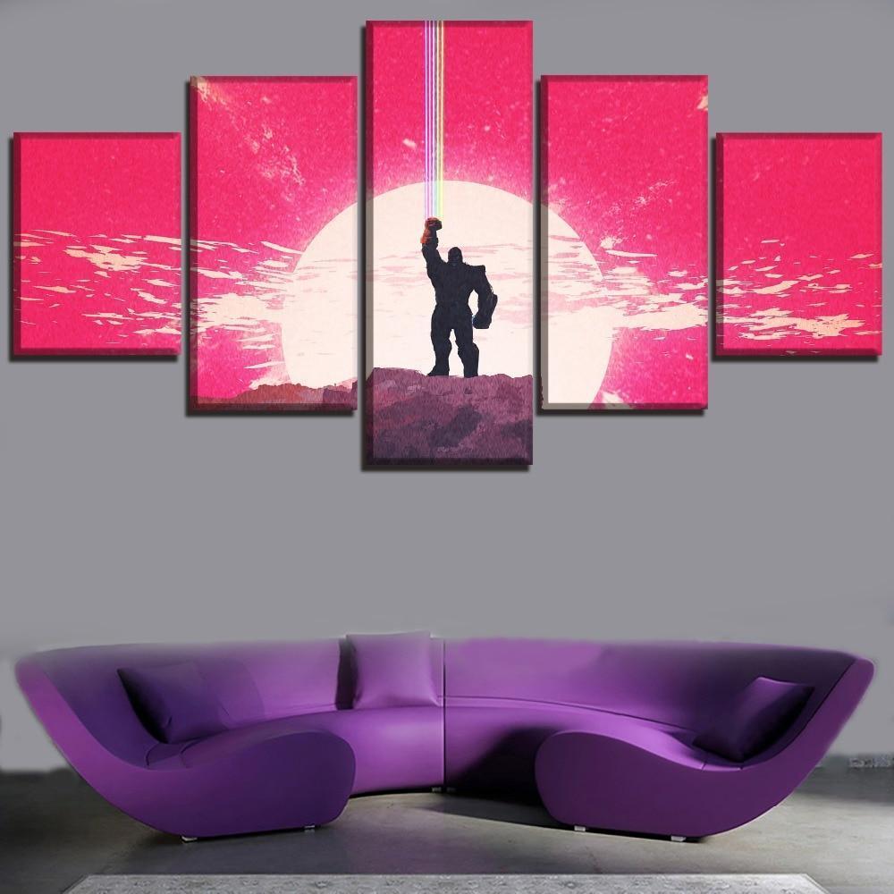 Avengers Infinity War Thanos Poster Marvel Canvas Wall Art