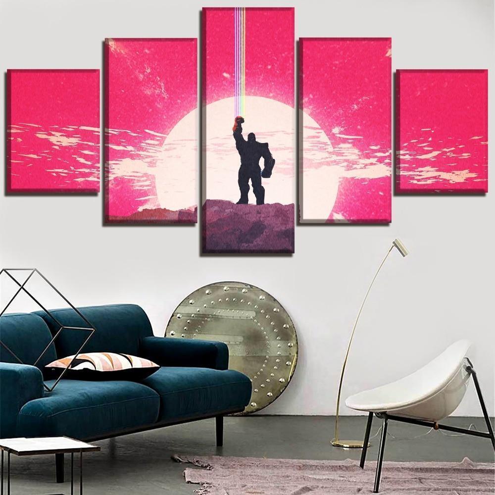 Avengers Infinity War Thanos Poster Marvel Canvas Wall Art