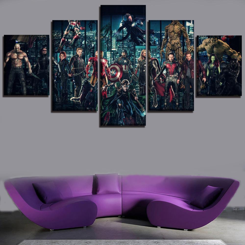 Avengers Infinty War Superheroes Marvel Canvas Wall Art