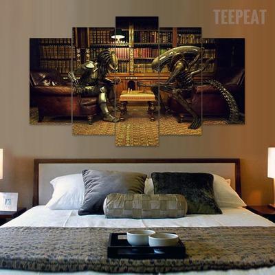 Avp "It's A Chess Game" Movie Canvas Wall Art