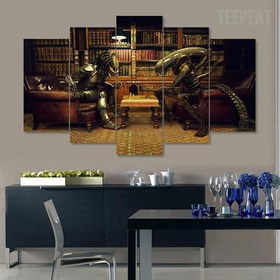 Avp "It's A Chess Game" Movie Canvas Wall Art