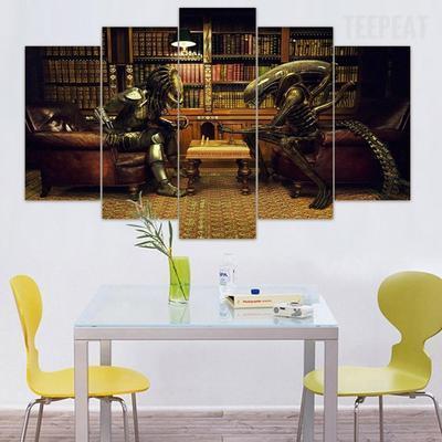 Avp "It's A Chess Game" Movie Canvas Wall Art