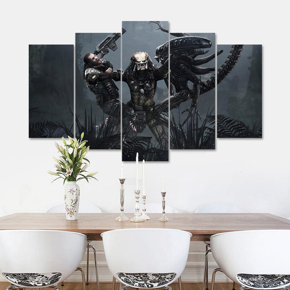 Avp Predator Reigns Movie Canvas Wall Art