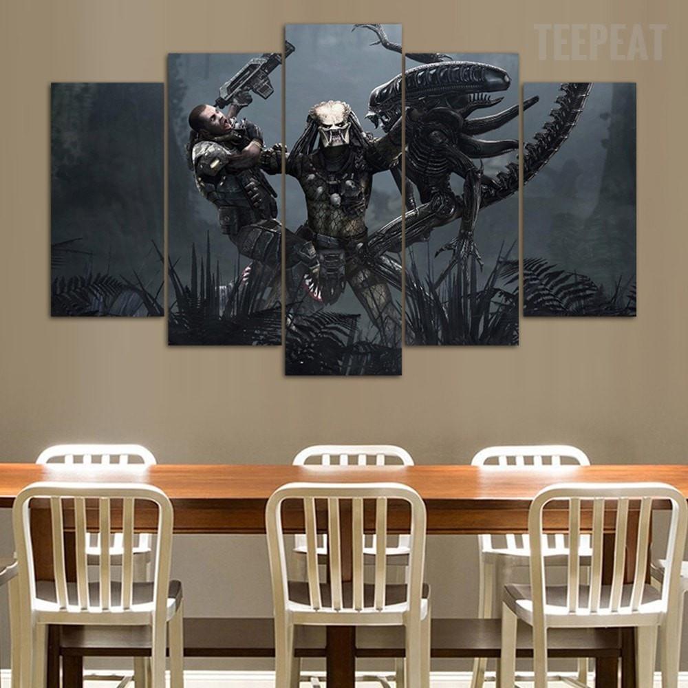 Avp Predator Reigns Movie Canvas Wall Art
