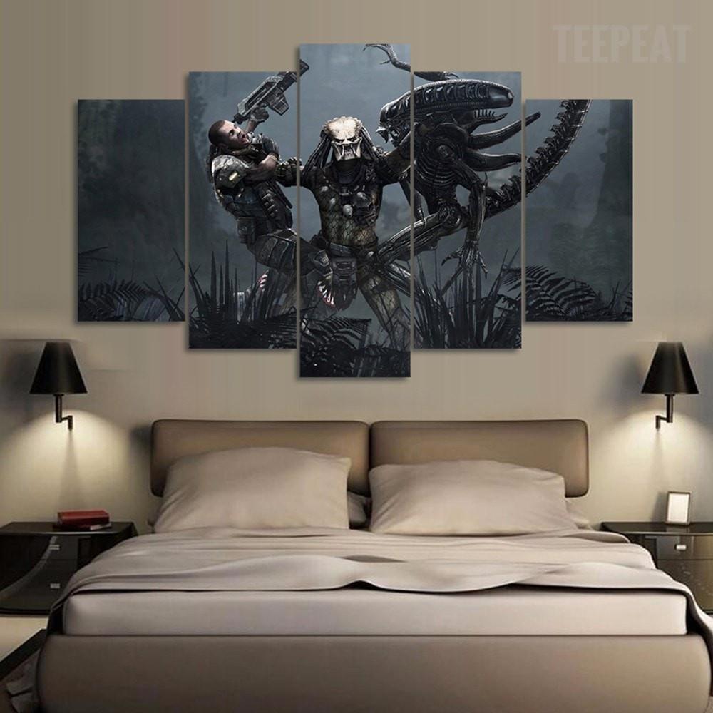 Avp Predator Reigns Movie Canvas Wall Art