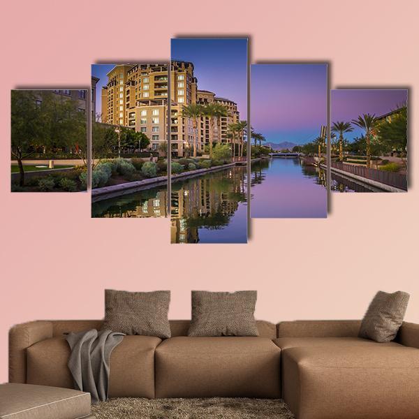 Az Canal In Scottsdale Nature Canvas Wall Art
