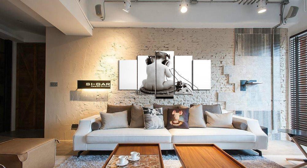 Baby DJ Player Music Canvas Wall Art
