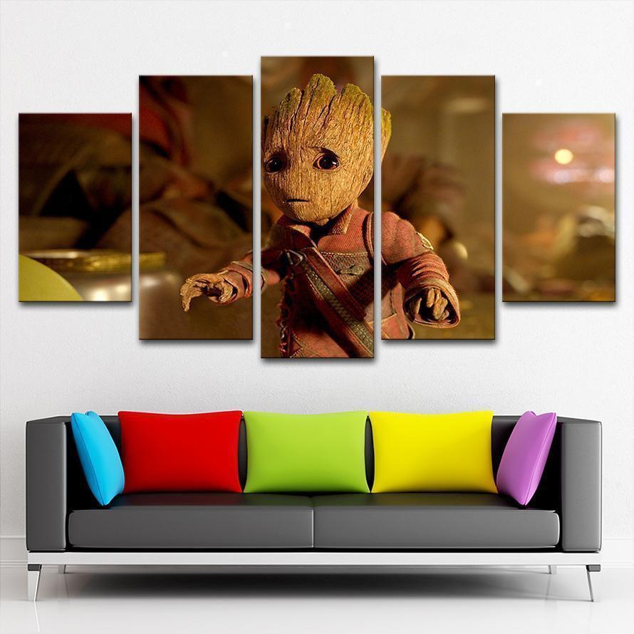 Baby Groot Animation Marvel Canvas Wall Art