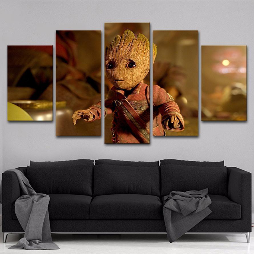 Baby Groot Animation Marvel Canvas Wall Art