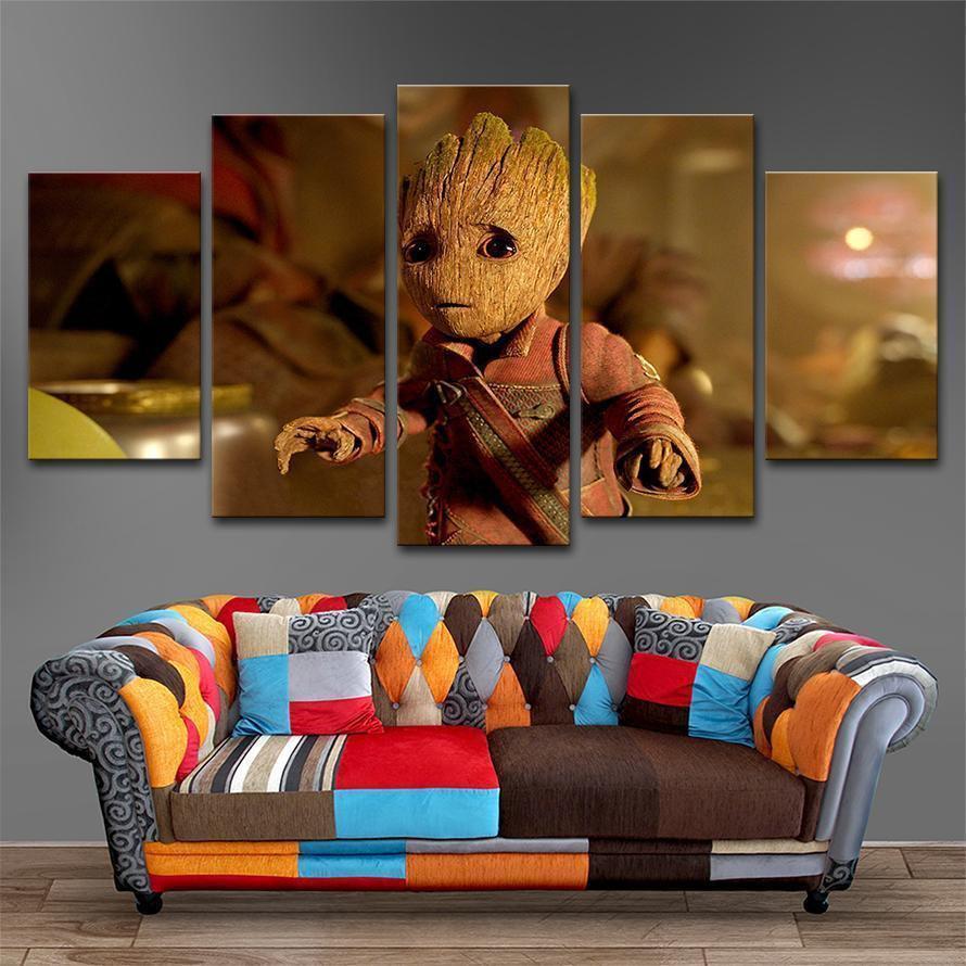 Baby Groot Animation Marvel Canvas Wall Art