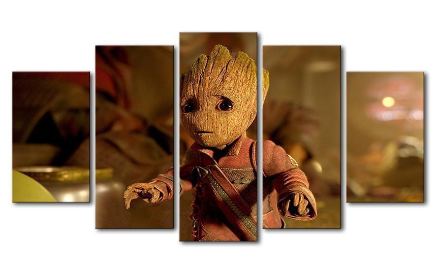 Baby Groot Animation Marvel Canvas Wall Art