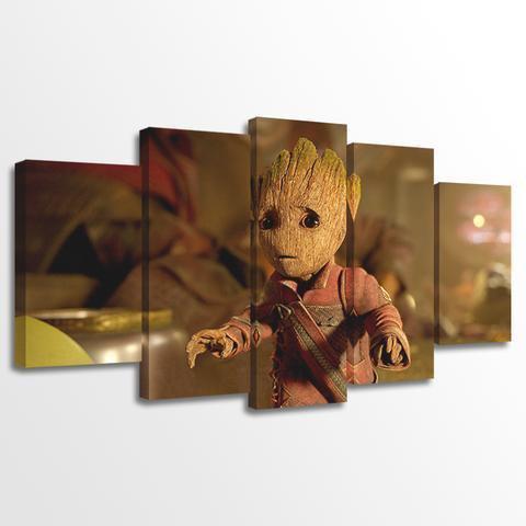 Baby Groot Animation Marvel Canvas Wall Art
