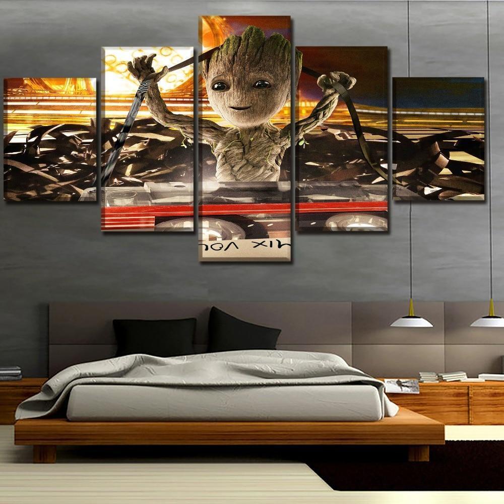 Baby Groot  Movie Canvas Wall Art