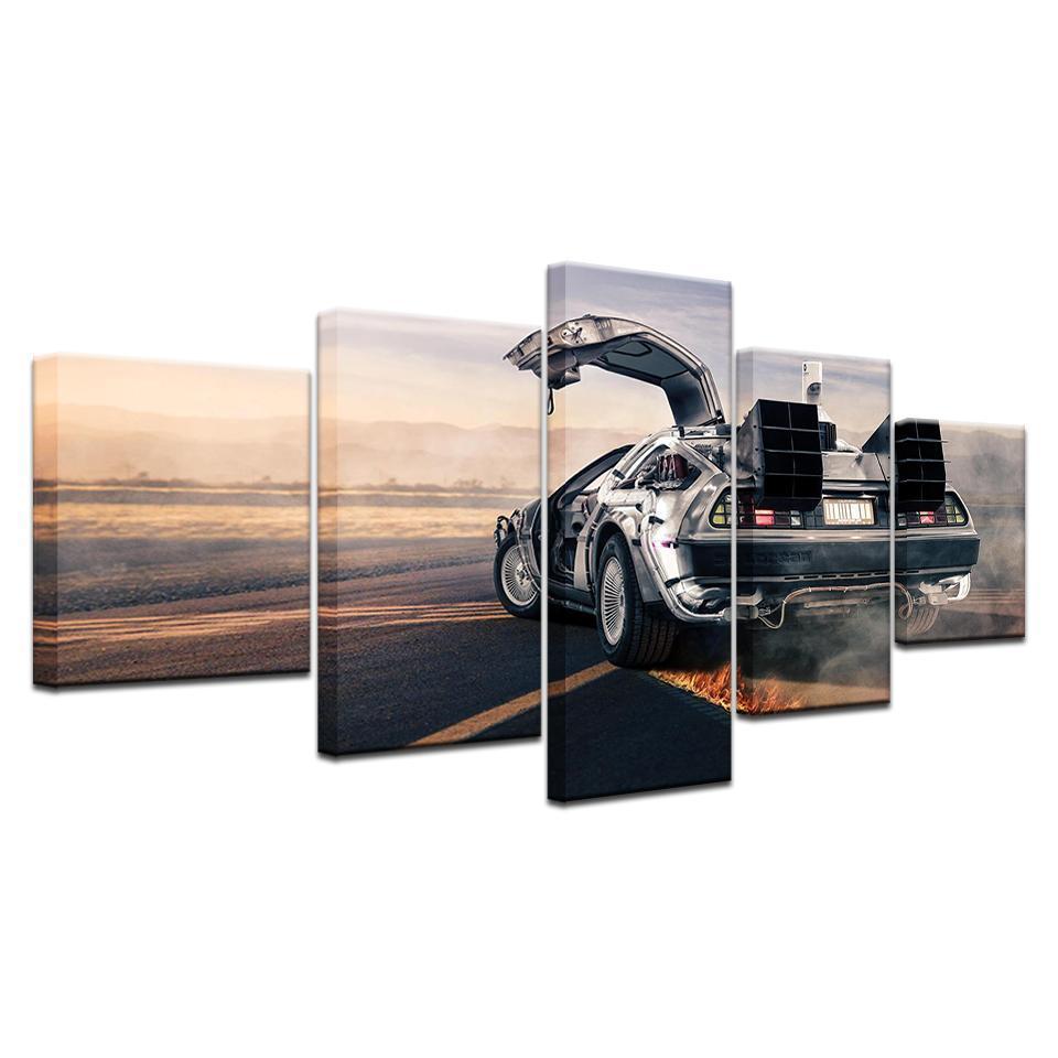 Back To Future Movies Car &amp;amp; Motor Canvas Wall Art