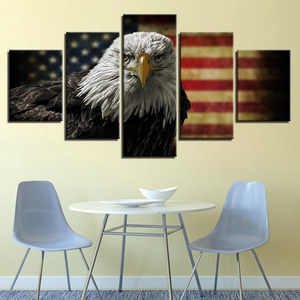 Bald Eagle Freedom Animal Canvas Wall Art