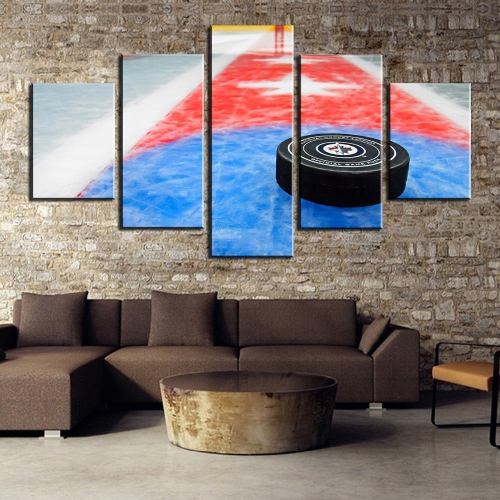 Ball Ice Hockey  Sport Canvas Wall Art